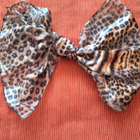 Selyem sál, párduc mintás