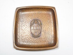 Régi retro réz hamutál, hamus hamutartó tartó tál tálka - Sopron turista emlék, szuvenír