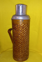 "MINRIVER ".Régi, retro, nagyméretű, ritka Termosz. Üvegbetétes.