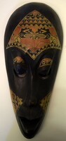Kézzel faragott tradicionális afrikai fa maszk, fali dísz-A046