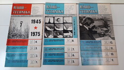1975-ös teljes évfolyam Rádiótechnika folyóirat