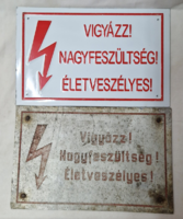Régi és új zománcos és fém táblák 