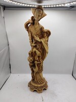Vintage kinai műgyanta szobor, 36 cm-es magasságú. 7956