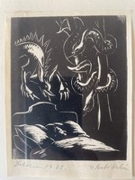 Kálmán Gáborjáni - woodcut