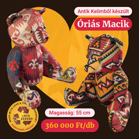 MACI IMÁDÓKNAK :-) kelimből készült macik. "Újrahasznosított termék" Limitált kiadás :-) 95 cm-es