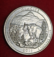 2011.  Glacier emlék USA negyed dollár (493)