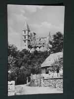 Képeslap,Zsámbék, Rom templom,utca látkép,részlet, 1963-