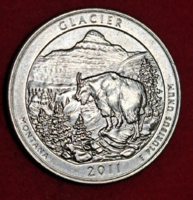 2011.  Glacier emlék USA negyed dollár (456)