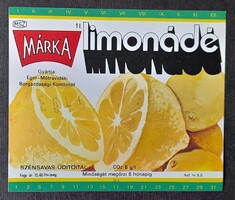Ital címke - Márka limonádé szénsavmentes üdítőital (Eger-Mátravidéki Borgazdasági Kombinát)