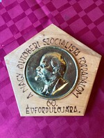 Lenin bronz plakett.