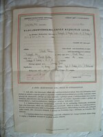 Országos Hadigondozó Szövetség Hadi (honvédelmi) árvát kijelölő levél 1943