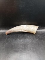 Régi vésett szaru tokmány, 23 cm-es hosszúságú. 8763