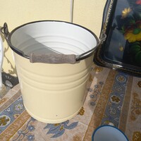 Régi orosz zománcos vízhordó vödör