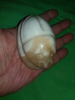 Antik Egyiptom kézzel faragott ONYX kő szkarabeusz szobor 10 cm a képek szerint