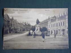 Képeslap,Szekszárd,Garay tér,szobor, Ferencz Gyula cukrászda,Fischhof Mór Szekszárd kiadás,1906-