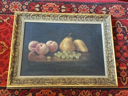 1780k. O / K  GYÜMÖLCS CSENDÉLET 58X42 cm.restaurált--ÁTKERETEZETT??