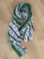Könnyed sál, stóla ugró szarvasokkal, etno, trachten, vadász stílus