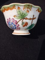 Herendi porcelán tálka, 7,5 cm átmérő, Viktória mintás, 1943