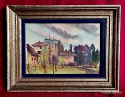 Schubert Ernő (1903 - 1960) : Városrészlet