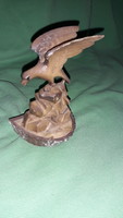 Antik fa fafaragvány magyar TURUL madár mini szobor gyönyörű megkímélt állapot 12 cm a képek szerint