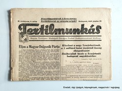 1948 június 22  /  Textilmunkás  /  Ajándékba :-) Eredeti, régi ÚJSÁG Ssz.:  26576