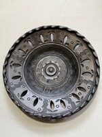 Mohácsi fekete kerámia fali tányér