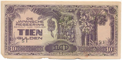 10 gulden 1942 Holland India Japán megszállás