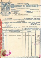 Régi számla: Budapest, Varga és Weiss Papírnagykereskedés.