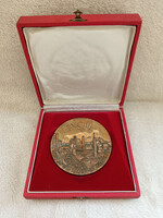 Borsodi Chemical Plant Kazincbarcika. Plaque, coin in display box