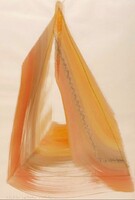 NÁDLER István: Rózsaszín gesztus, 1994, vegyes technika papír