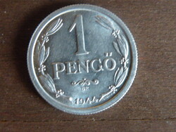 Régi 1 pengő 1944-es, nagyon szép verdefényes