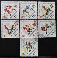 PS3503-9 / Magyarország 1982 Labdarúgó VB bélyegsor pecsételt
