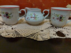 2 Regent crown tea cups and milk spout