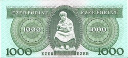 1000 forint 1996 "E" Elcsúszott hátlap Gyönyörű