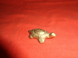 Tömör sárgaréz miniteknős szobor