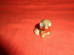 Tömör sárgaréz mini kutya szobor