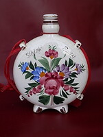 Hollóházi Riolit Porcelán kulacs