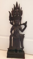 Régi Shiva istennő fa szobor 66 cm magas