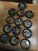 Old rosenthal björn wiinblad porcelain wall plates from sinbad and aladdin collection 13 pcs