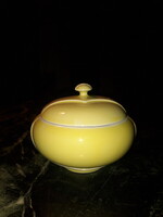 Sárga porcelán cukortartó / bonbonier