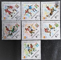 PS3503-9 / Magyarország 1982 Labdarúgó VB bélyegsor pecsételt