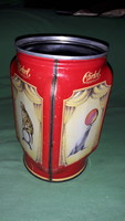 Vitage -CIRKEL KAFFEE fém lemez cirkuszos játékos festéssel díszdoboz nyitott 17x10 cm képek szerint