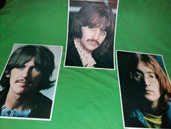 THE BEATLES - 3 Beatle a 4-ből retro színes nagy fotókon 20 X 29cm /db egyben a képek szerint