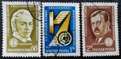 PS1827-9 / Magyarország 1961 Közlekedésügyi miniszterek értekezlete bélyegsor pecsételt