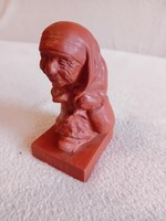 2500/93 Jelzett kerámia, terrakotta figura, Vöröskereszt köszönetnyilvánító emlék tárgy