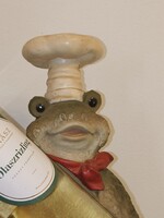 Retro bortartó béka műgyanta 35 cm magas