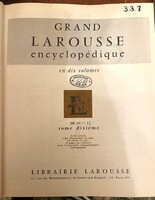 Grand Larousse Encyklopedique, Nagy Larousse Enciklopédia, régi lexikon antikvár könyv, 1968. Párizs