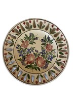 Áttört népi motívumos Markov Zlata (Baranyiné) dísztányér
