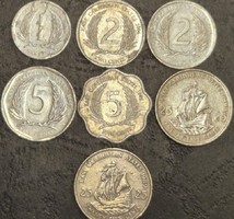 Kelet Karibi Államok, II. Erzsébet királynő, lot 7 db cent