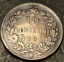 Olaszország 10 Centesimi, 1893.